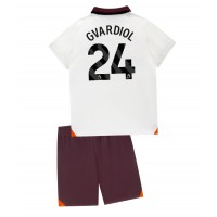 Fotbalové Dres Manchester City Josko Gvardiol #24 Dětské Venkovní 2023-24 Krátký Rukáv (+ trenýrky)